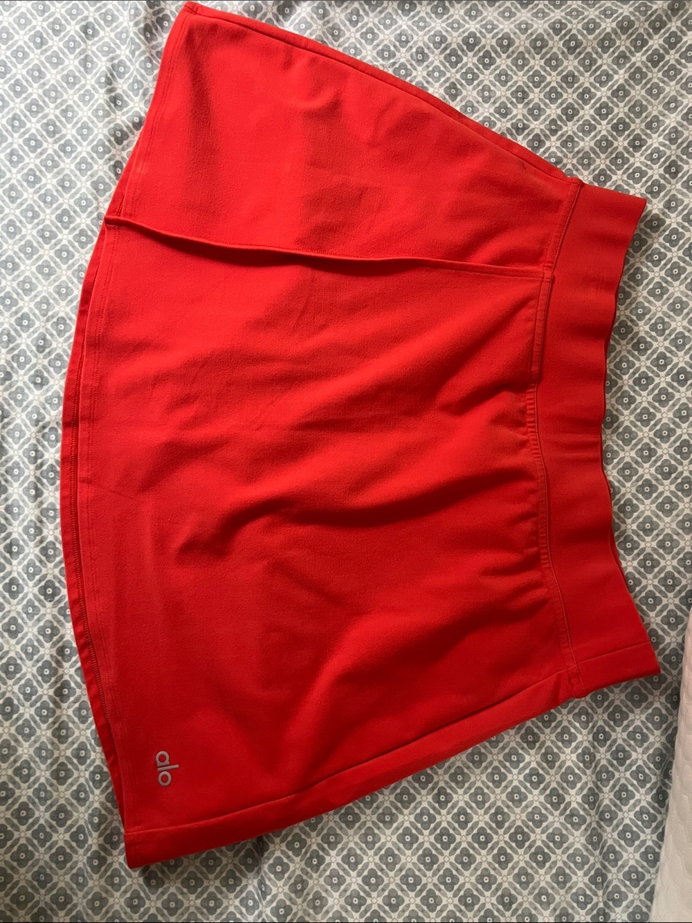 ALO Yoga Red Athletic Skort with Subtle Logo